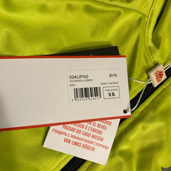 NWT Men’s Kappa Banda 222 Joseph reflective zip up jacket size x small - Picture 3 of 4